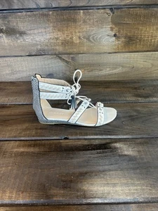 Coach Via Demi Light Beige Leather Wedge Gladiator Sandals Women Size 10 - Picture 1 of 17