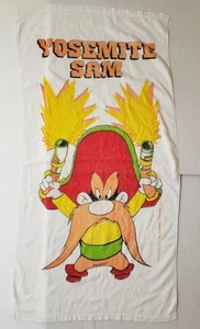 1980 Vintage Yosemite Sam Beach Towel by Franco Printed in USA - Picture 1 of 10