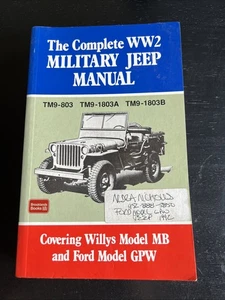 Jeep Shop Manual Service Repair Military Willys Gpw Mb Tm9 Book Ww2 Ford - Foto 1 di 15
