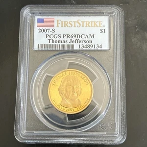 2007-S PCGS PR69DCAM THOMAS JEFFERSON FIRST STRIKE - Imagen 1 de 4