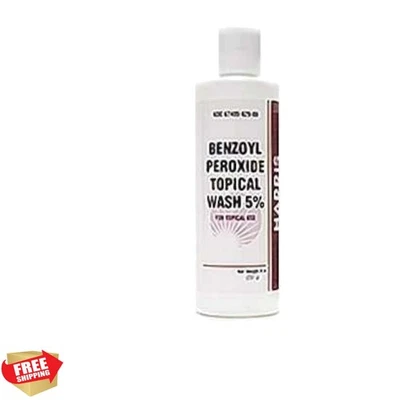 Harris Pharma 5% lavagem de peróxido de benzoíla - 8 onças para pele clara propensa a acne - Imagem 1 de 2