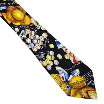 Nicole Miller Спортивные Мячи Галстук Новинка Шелковый Галстук Дизайнерская Мужская Одежда Футбол - Изображение 1 из 4