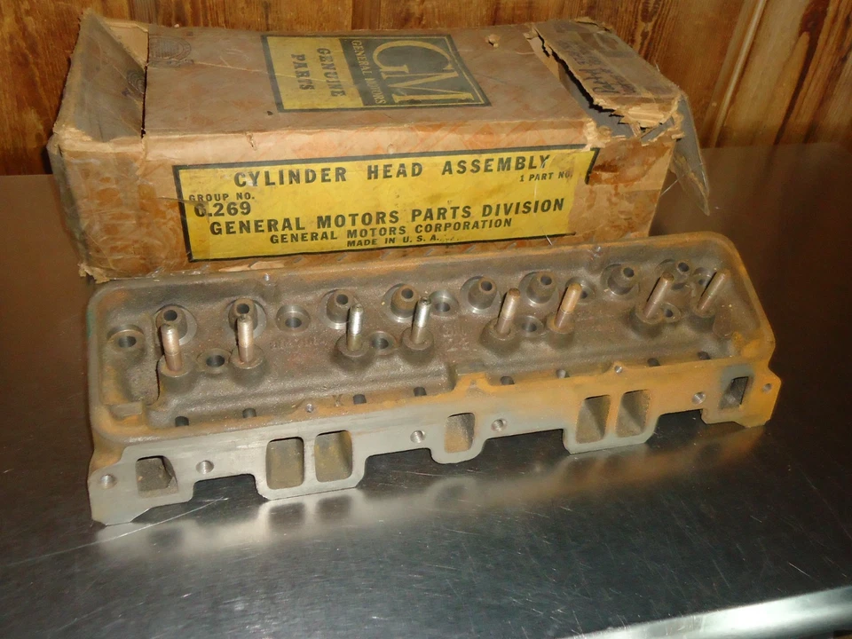 New NOS GM Cylinder Head 3837064 1956 Chevrolet Chevy Bel Air 265 V-8 - Image 1 of 4