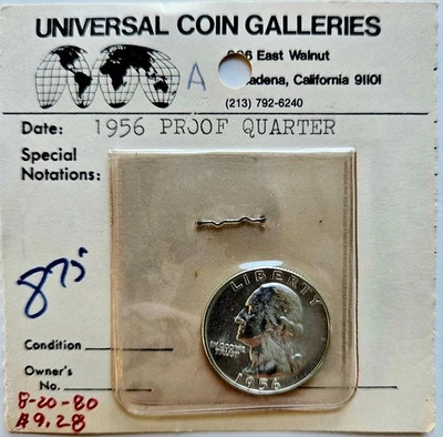 1956-P Proof Washington Quarter 90% Silver - Image 1 of 4