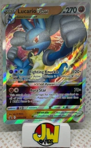 Jumbo Lucario VStar SWSH214 Brilliant Stars Ultra Rare Promo Pokemon Karte * Neu - Bild 1 von 2
