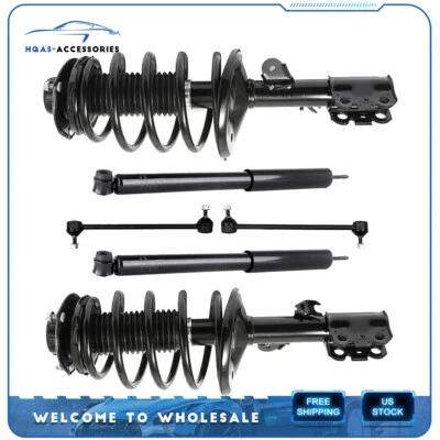 Front Rear Complete Strut Shock Sway Bar Links For TOYOTA SIENNA 1998-2003 - Imagem 1 de 4