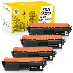 Tóner 4pk CF230A 30A compatible para HP LaserJet Pro MFP M227fdn M227fdw M227sdn - Imagen 1 de 6