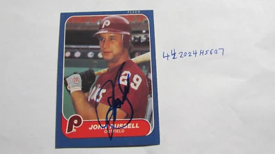 1986 Fleer John Russell signed Baseball  Card - Image 1 of 2