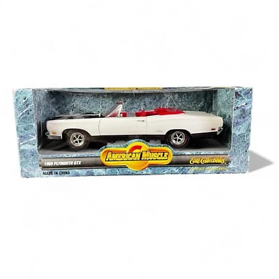 1:18 Scale Ertl American Muscle #7249 Die-Cast 1969 Plymouth GTX - White/Red - Image 1 of 4