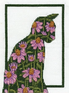 Counted Cross Stitch Kit ~ Design Works Floral Cat #DW3206 - Picture 1 of 3