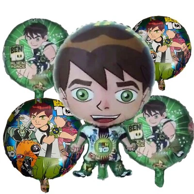 BEN TEN BEN 10 Game Birthday Balloon Party Decorations Superhero Boys Girls 5 Pieces
