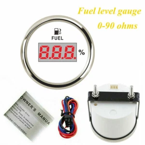 2-1/16'' 52MM Digital Fuel Level Gauge 0-90ohms For Car Truck Marine ATV 9-32VDC - Imagen 1 de 7