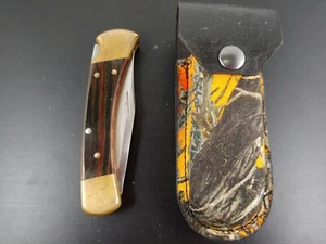 FUNDA DE CUCHILLO CAMUFLADA BUCK 110, ESTUCHE 6265 FUNDA DE CAMUFLAJE NUEVA Hecha a mano NUEVA SIN ETIQUETAS HOJA - Imagen 1 de 10