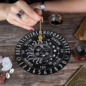 Pendulum Board Dowsing Divination Metaphysical Message Board Wooden Carven Board - Picture 1 of 10