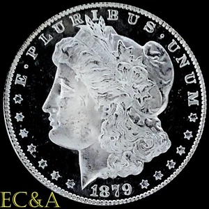 1879-S MORGAN SILVER DOLLAR DMPL OBV. SUPERB GEM (M299) - Picture 1 of 2