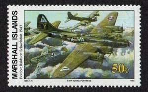 MARSHALL ISLANDS, SCOTT # 471, MNH BOMBER RAIDS OF SCHWEINFURT 1943, WWII - Bild 1 von 1