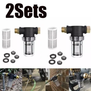 2Sets Water Garden Hose Inlet Filter Pressure Washer Washing Machine Sediment - Picture 1 of 10