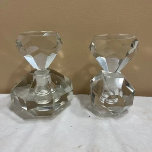 Vintage Paar Kristallglas Parfüm Flakons - Bild 1 von 8