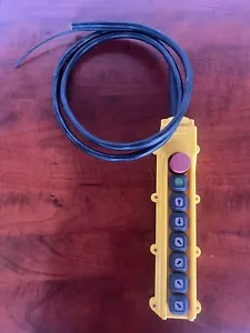 6 position crane hoist control pendant with 5' whip - Picture 1 of 2