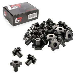 50x Sterngriffmutter mit Durchgangsgewinde M6 Sternmutter Kreuzgriff Ø 35 mm - Bild 1 von 7