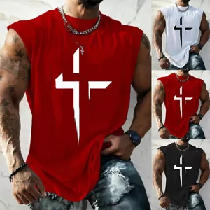 Männer Gym Sport Tank Top Tank Tops Ärmellos Bodybuilding Fitness Muskel T- → - Bild 1 von 15
