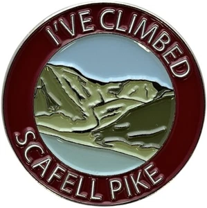 Ive Climbed Scafell Pike Large Enamel & Metal Lapel Pin Badge FREE Delivery 30mm - Picture 1 of 3