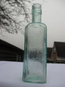 AQUA BOTTLE MASON'S ESSENCE OF COFFEE & CHICORY NEWBALL & MASON NOTTINGHAM - Picture 1 of 3