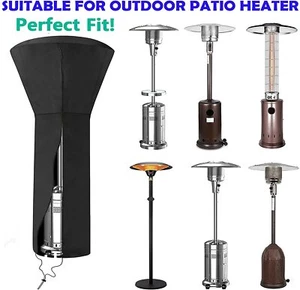 Patio Heater Cover Waterproof with Zipper Standup Outdoor Round Oxford Fabric - Picture 1 of 7