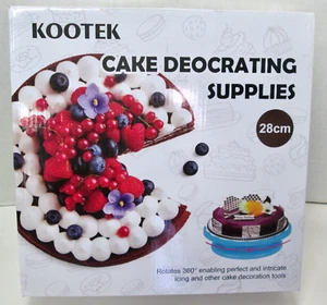 Cake Decorating Supplies Kit W/Revolving Cake Turntable,  Tips, Bags, Spatulas - Picture 1 of 5