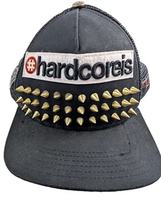 Hardcoreis Spiked Trucker Hat Punk Streetwear Snapback Biker Goth Authentic - Picture 1 of 6