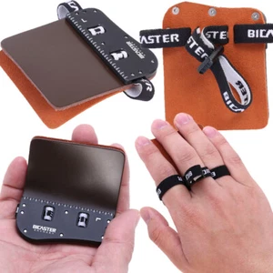 Barebow Finger Tab Guard Bow Protector Gear Cow Leather Archery Right Left Hand - Picture 1 of 16