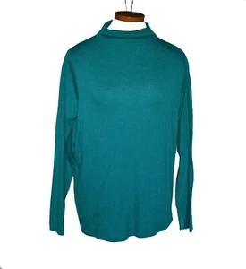 Blusa Nine West Esmeralda Verde Mangas Largas Lyocell Mezcla Lana Talla XL - Imagen 1 de 4