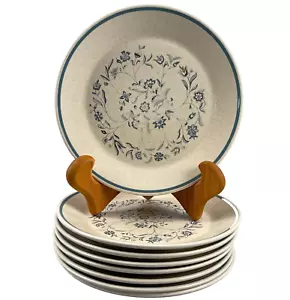 Temper-ware Lenox USA BLUE BREEZE Vintage Blumen Brotteller 6,25 Zoll 8er Set - Bild 1 von 5