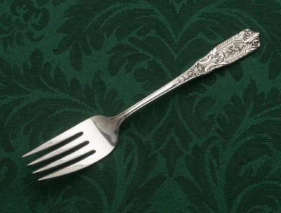 Tenedor de ensalada individual de plata esterlina Milburn Rose de Westmoreland 6 3/8" Foto 1 de 2