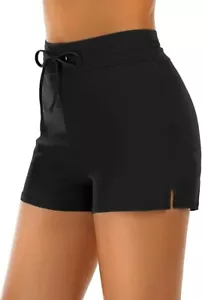 Tournesol Costume da Bagno Donna Pantaloncini Vita Alta Slip con Fodera Nero L - Foto 1 di 5