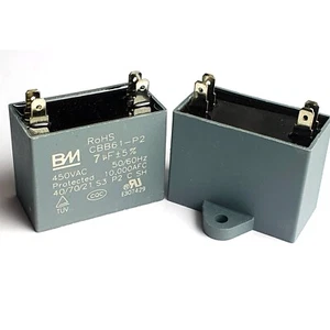 CBB61 Motor Lüfter Start Kondensator 7uF 450V, BM Dual Stecker, UKseller-Ref:XP986 - Bild 1 von 1