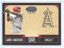 RARE 2004 DONRUSS LEAF CERTIFIED CUTS GARRETT ANDERSON CARD S-6 ~ 599/599 UNIQUE