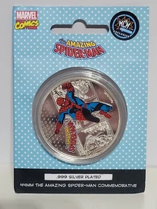 Spider-Man Commemorative Coin MCM Comic Con Exclusive Koin Club Silver Plated - Imagen 1 de 2