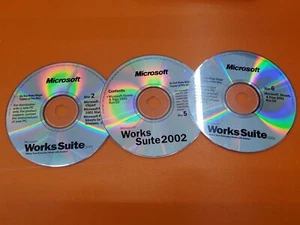 ⭐️⭐️⭐️⭐️⭐️ Microsoft Works Suite 2001 Discs 2, 5 and 6 Discs Only - Picture 1 of 2