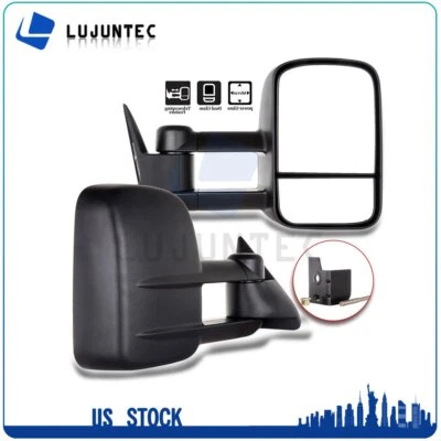 Par de espejos retrovisores eléctricos de remolque para camioneta Chevy GMC C/K 1500-3500 1988-98 Foto 1 de 4