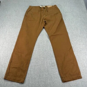 American Eagle Chino Pants Mens 30x30 Brown Slim Straight Canvas Cotton NEW - Picture 1 of 10