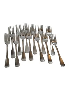 4 SSS Oneida Colonial Boston/Minute Man Stainless Flatware Salad forks 8 avail - Picture 1 of 3