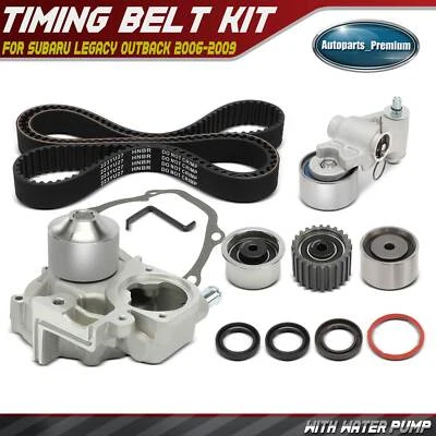 9x Kit de correa de distribución y bomba de agua para Subaru Legacy Outback 2006 2007-2009 H4 2,5 L Foto 1 de 4