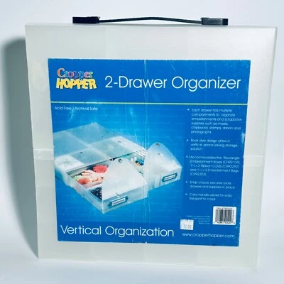 CROPPER HOPPER  2 Drawer Vertical Organizer Craft Scrapbook Embellishments Paint - Image 1 of 4