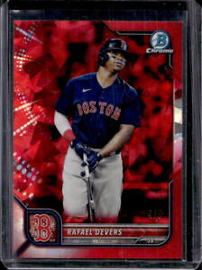 2022 Bowman Chrome Sapphire Rafael Devers Red Refractor #4/5 Red Sox