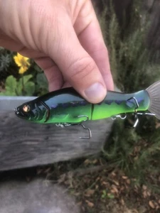 Diapositiva de cebo deslizante pintada personalizada 135 ganchos TRAPPER premium bajo tóxico Chartreuse - Imagen 1 de 5