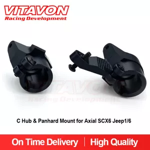 VITAVON SCX6 CNC Alu #7075 C Hub & Panhard Mount for Axial SCX6 Jeep1/6 Black - Picture 1 of 6
