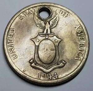Filippine 1944 50 Centesimi S Moneta Argento Zecca Lotto 2 - Foto 1 di 2