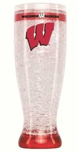 UNIVERSITY OF WISCONSIN FREEZER CRYSTAL BEER PILSNER MUG ACRYLIC CUP 16 OZ - Picture 1 of 3