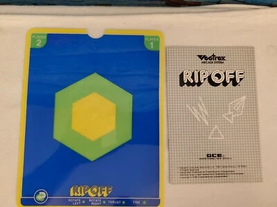 Rip Off (1982)Vectrex Manual  and Overlay - no cartridge  - Image 1 of 3